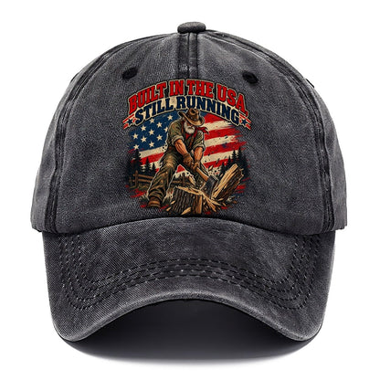 Built In The Usa Still Running Old Man Strong Classic Cap – Graphite
