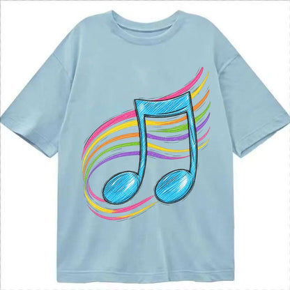 Musical Notes Headwear Classic T-shirt – Light Blue