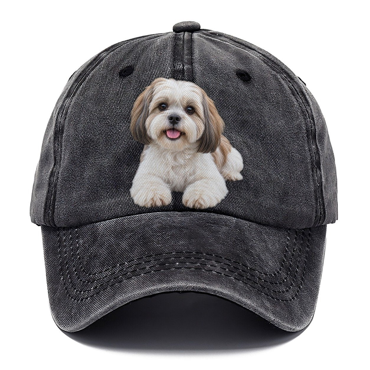 Shih Tzu Lying Down Top Breeds Classic Cap – Graphite