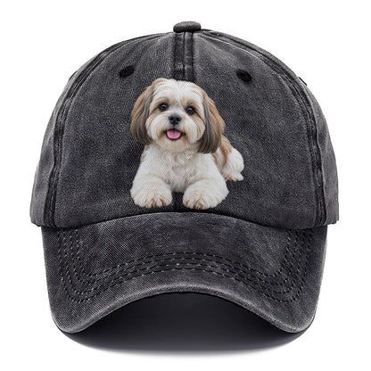 Shih Tzu Lying Down Top Breeds Classic Cap – Graphite