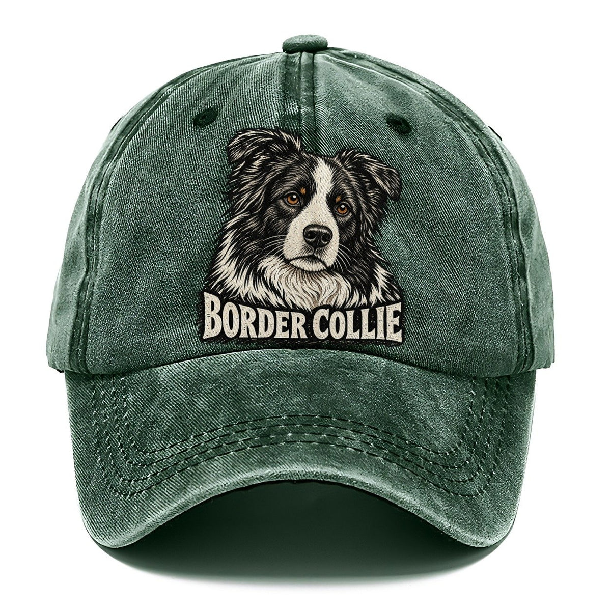 Border Collie Portrait Classic Cap – Forest Mist
