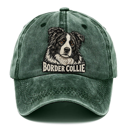 Border Collie Portrait Classic Cap – Forest Mist