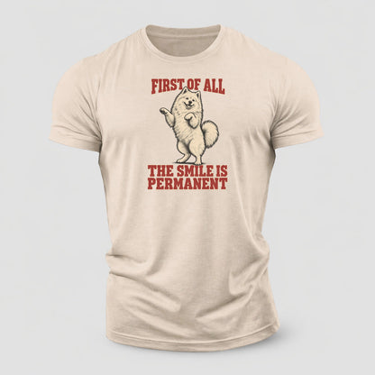 Samoyed Dog Declarations Cotton T-Shirt – Sand