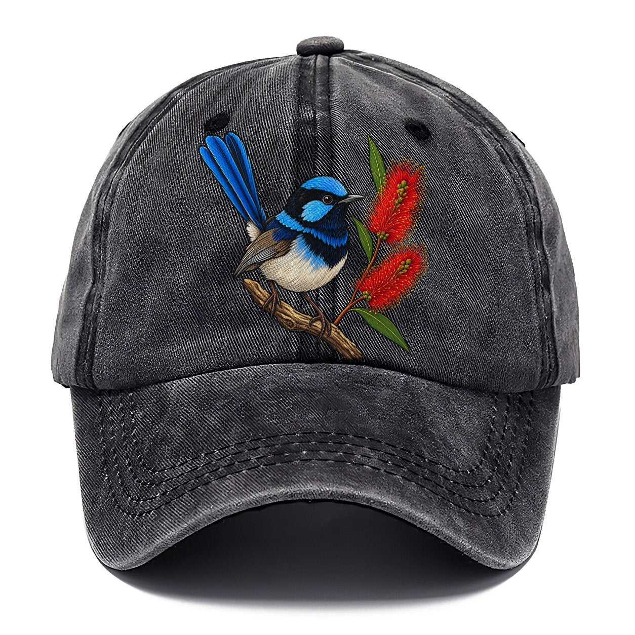 Superb Fairywren And Bottlebrush Australia Cultural Icons Classic Cap – Graphite