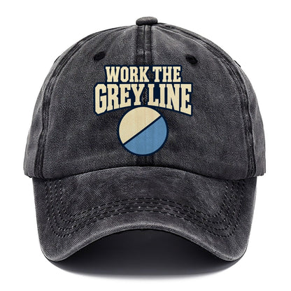 Work The Grey Line Amateur Radio Classic Cap – Graphite