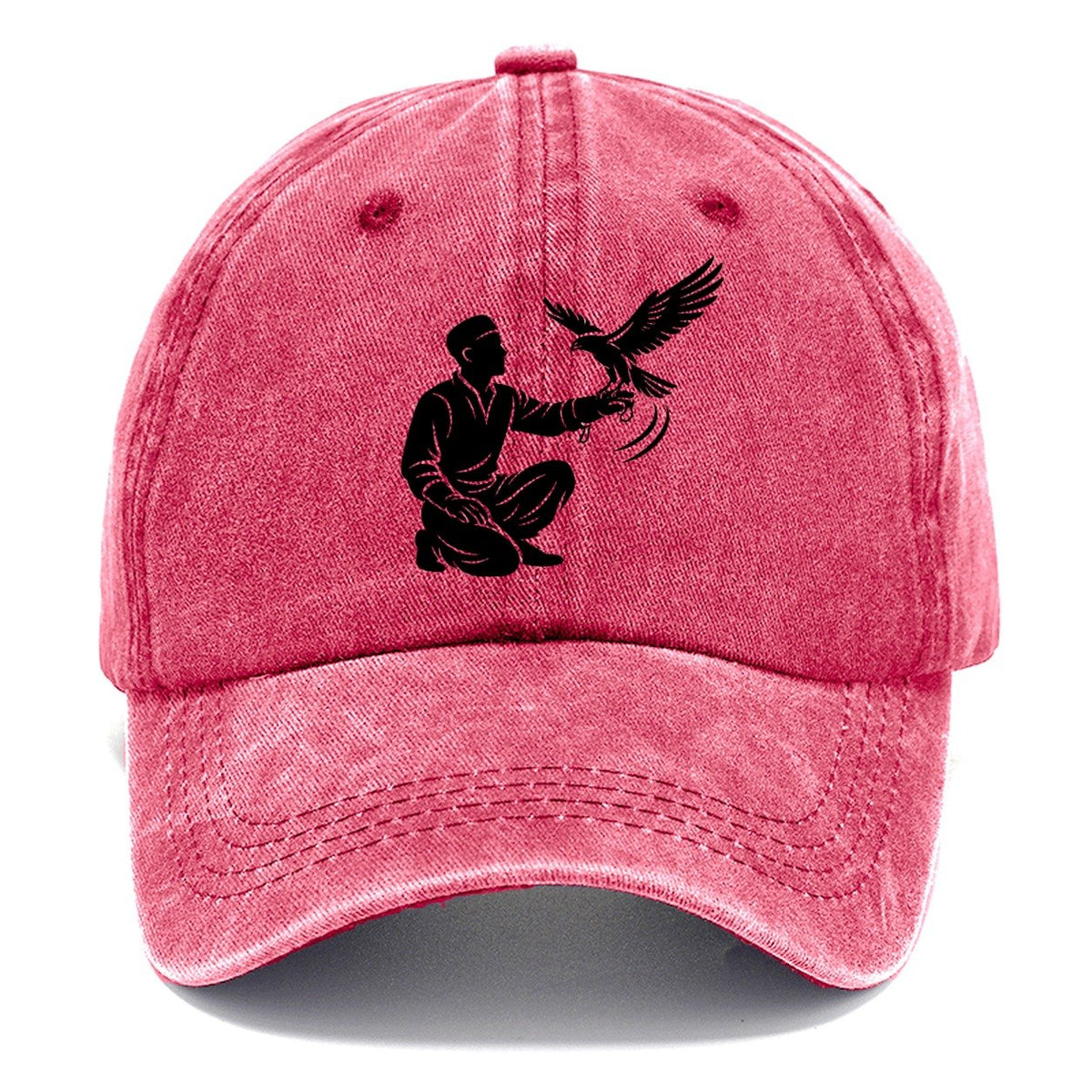 Kneeling Falconer with Falcon Classic Cap – Pomegranate Blush