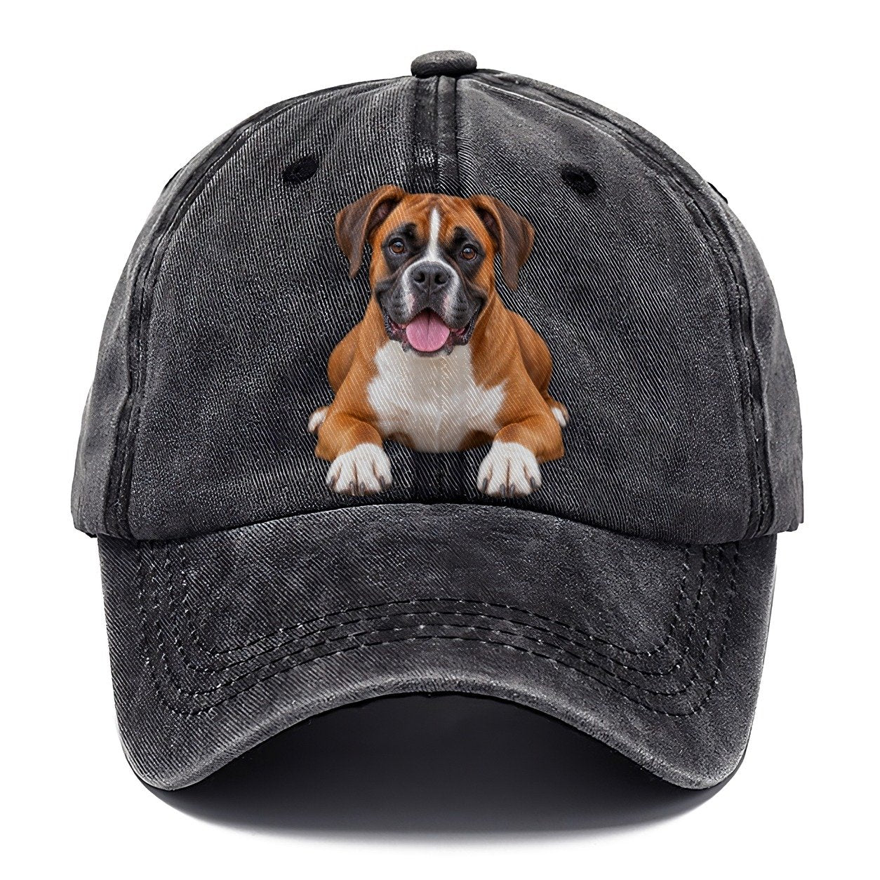 Boxer Lying Down Top Breeds Classic Cap – Graphite