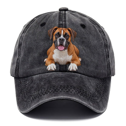 Boxer Lying Down Top Breeds Classic Cap – Graphite