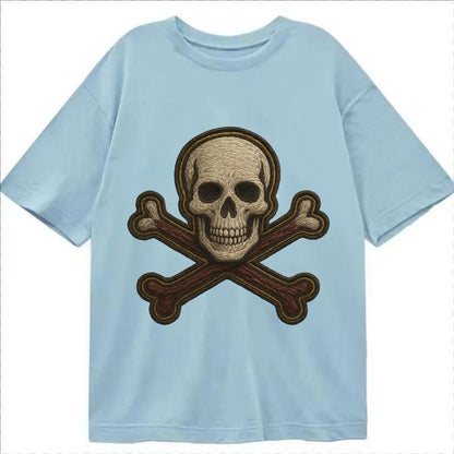 Jolly Roger Skull And Crossbones Flag Classic T-shirt – Light Blue