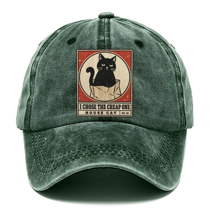I Chose The Cheap One Neko Says No Classic Cap – Forest Mist