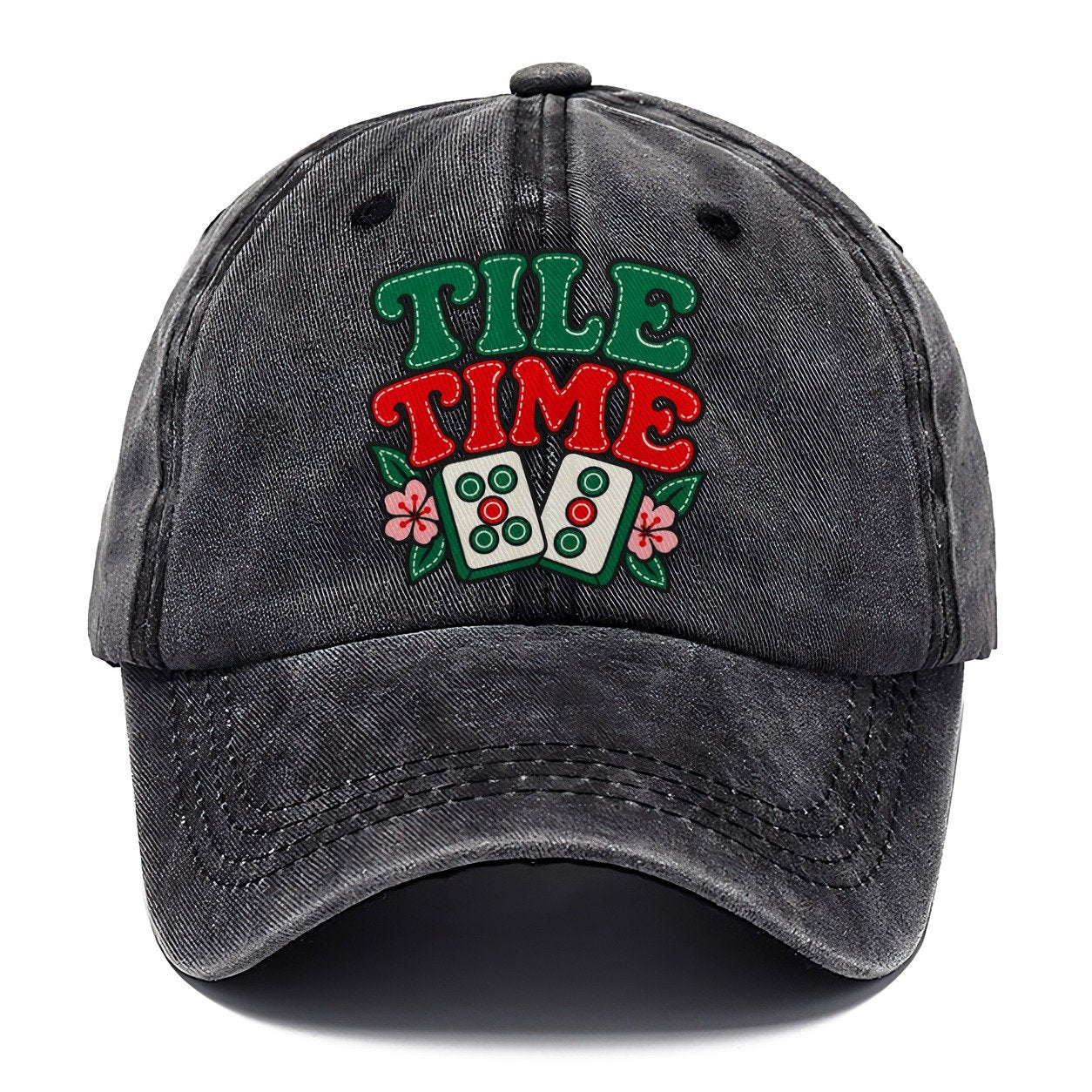 Tile Time Mahjong Game Night Classic Cap – Graphite