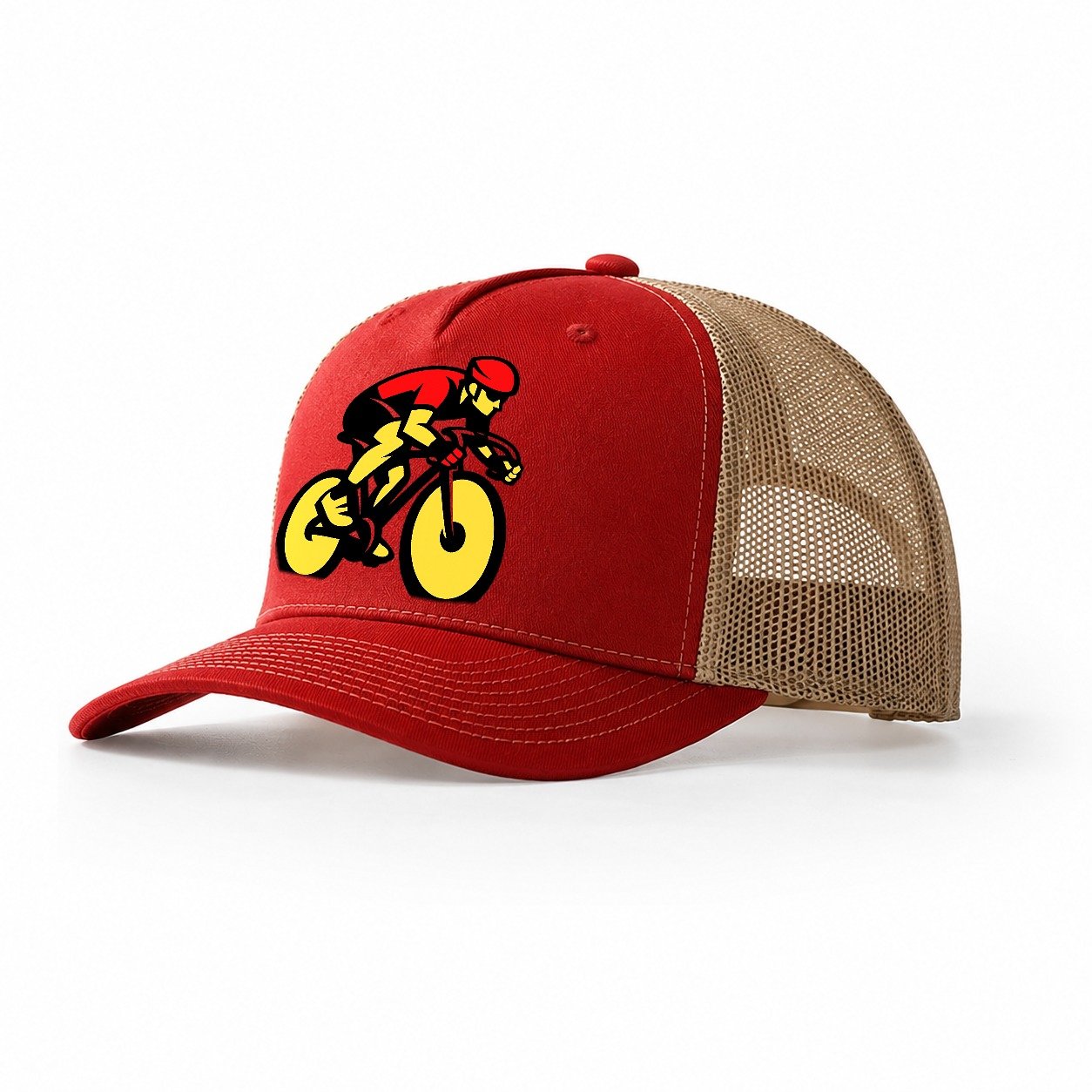 Speed Demon Cyclist 7b5bcfad0e41 1770676551100 Trucker Hat – Red-Khaki