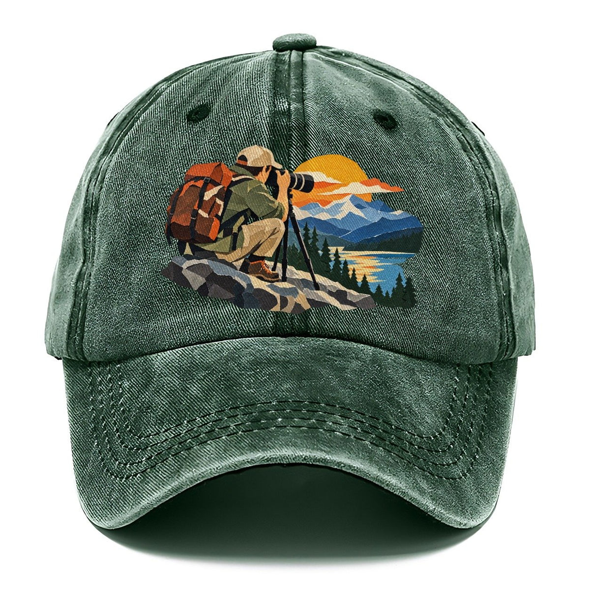 Mountain Sunset Photographer Classic Cap – Forest Mist