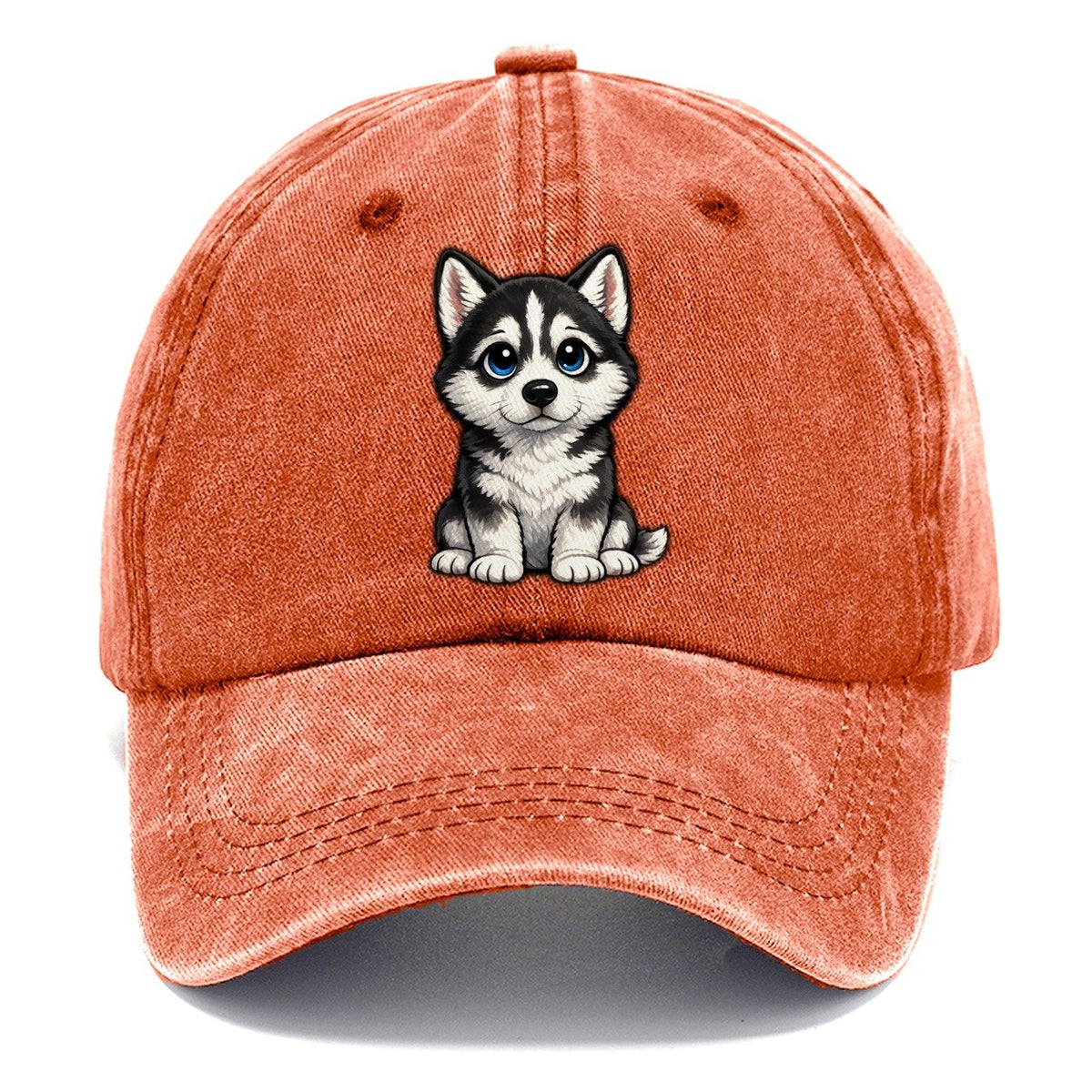 Siberian Husky Sitting Sweetheart Classic Cap – Terracotta Clay