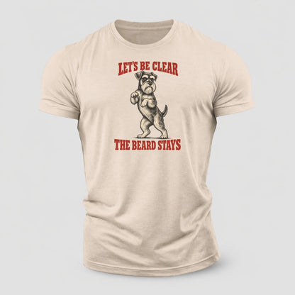 Miniature Schnauzer Dog Declarations Cotton T-Shirt – Sand