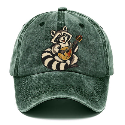 Raccoon Mandolin Picker Sundown Familiars Classic Cap – Forest Mist