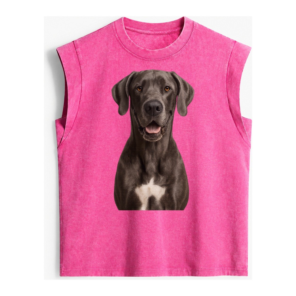 Great Dane Gentle Giant Noble Heart Vintage Washed Tank – Pink