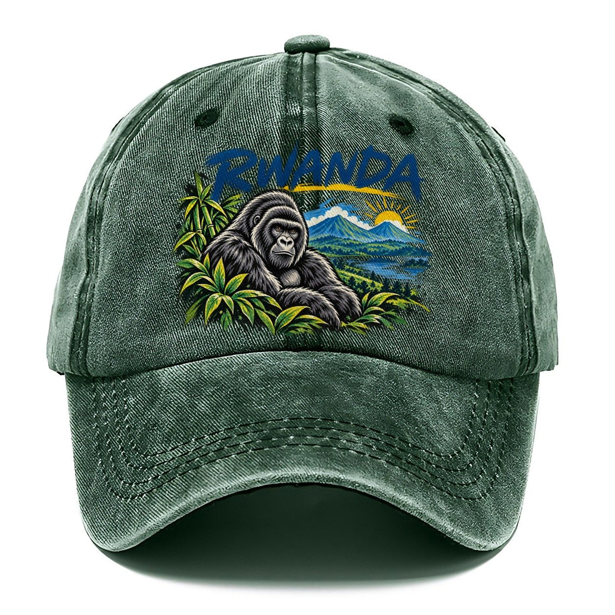 Rwanda Expressive Ink Badge Logo Classic Cap – Forest Mist