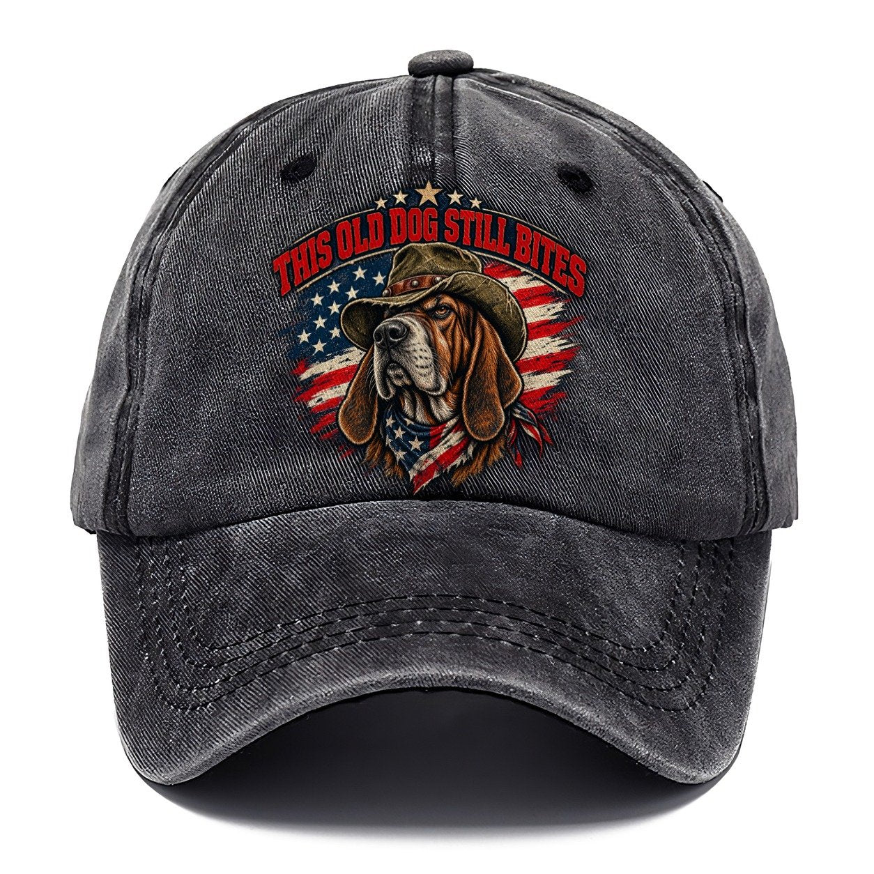 This Old Dog Still Bites Old Man Strong Classic Cap – Graphite