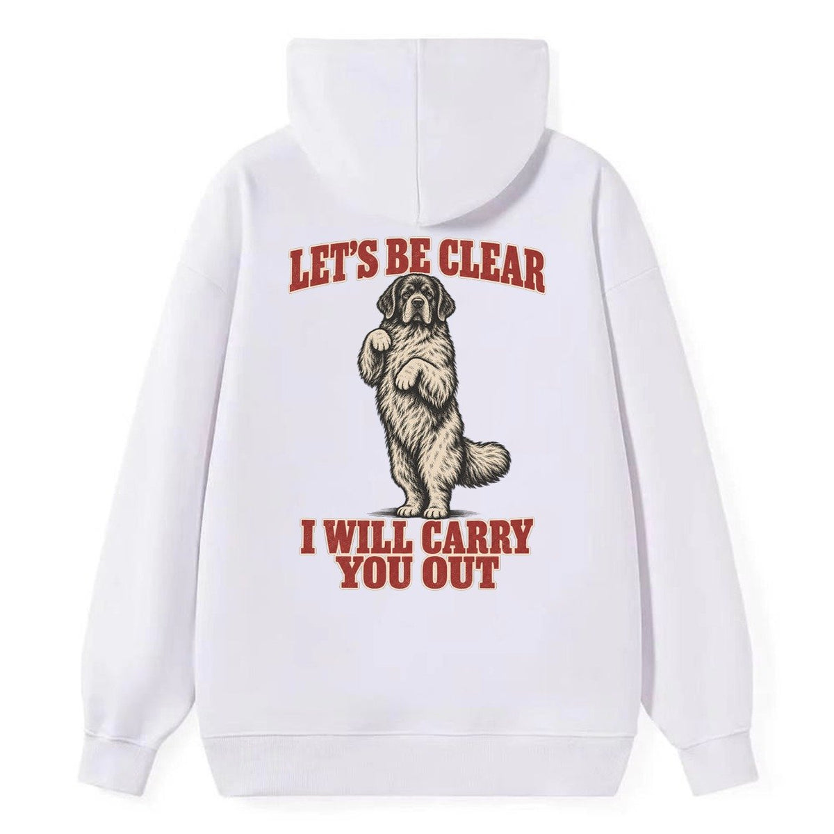 Newfoundland Dog Declarations Classic Pullover Hoodie – White