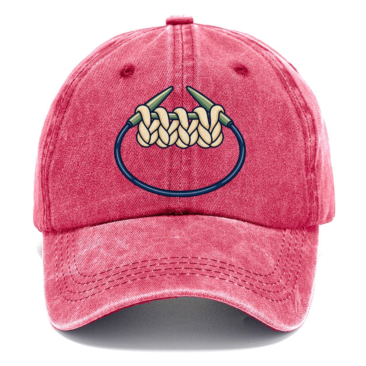 Circular Needle Loop Yarn Crafts Classic Cap – Pomegranate Blush