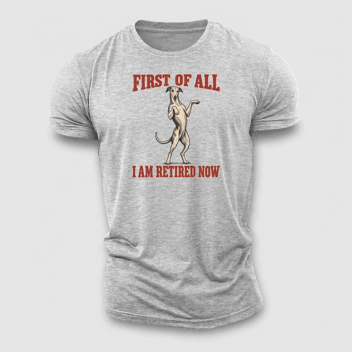 Greyhound Dog Declarations Cotton T-Shirt – Sport Grey