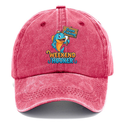 Gone Fishing Weekend Hooker Classic Cap – Pomegranate Blush