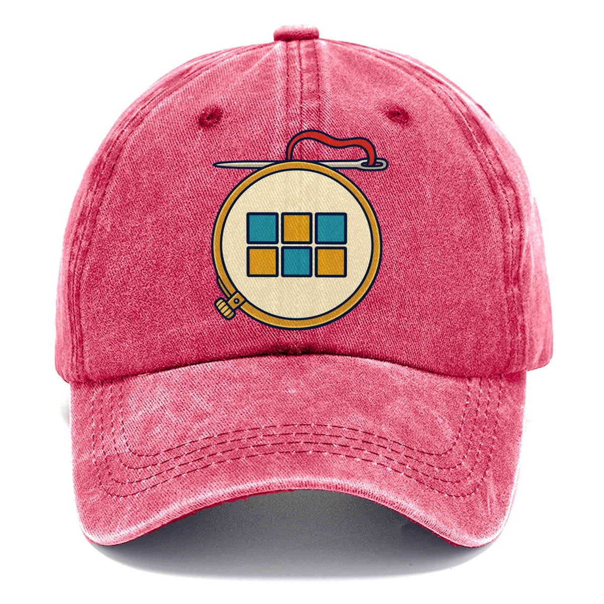Hoop And Needle And Needlework Classic Cap – Pomegranate Blush