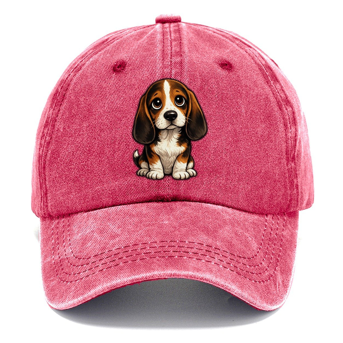 Beagle Sitting Sweetheart Classic Cap – Pomegranate Blush