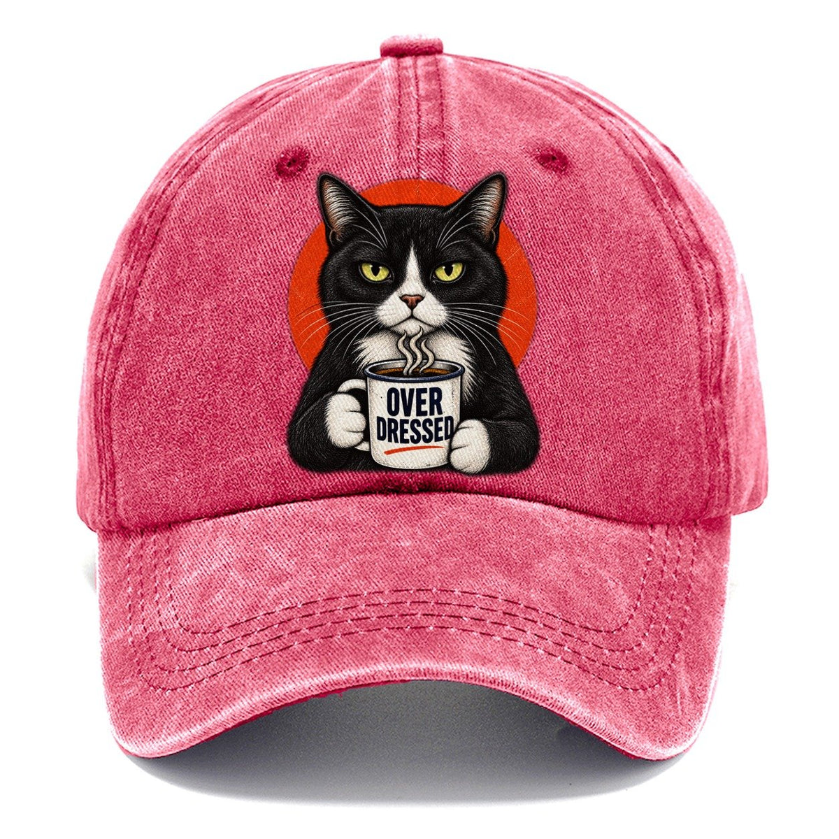 Tuxedo Cat Mug Truths Classic Cap – Pomegranate Blush