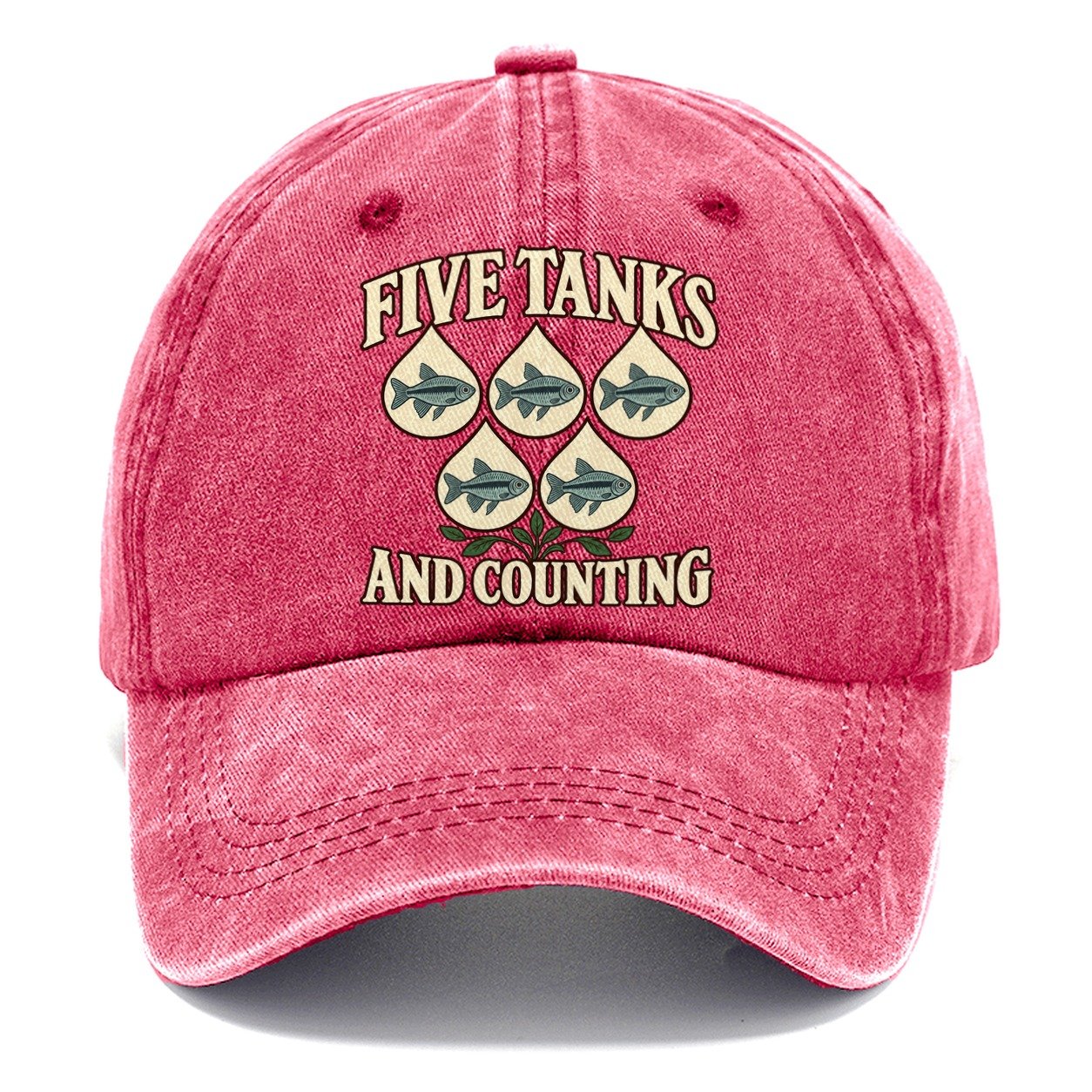 Five Tanks And Counting Aquarium Keeping Classic Cap – Pomegranate Blush