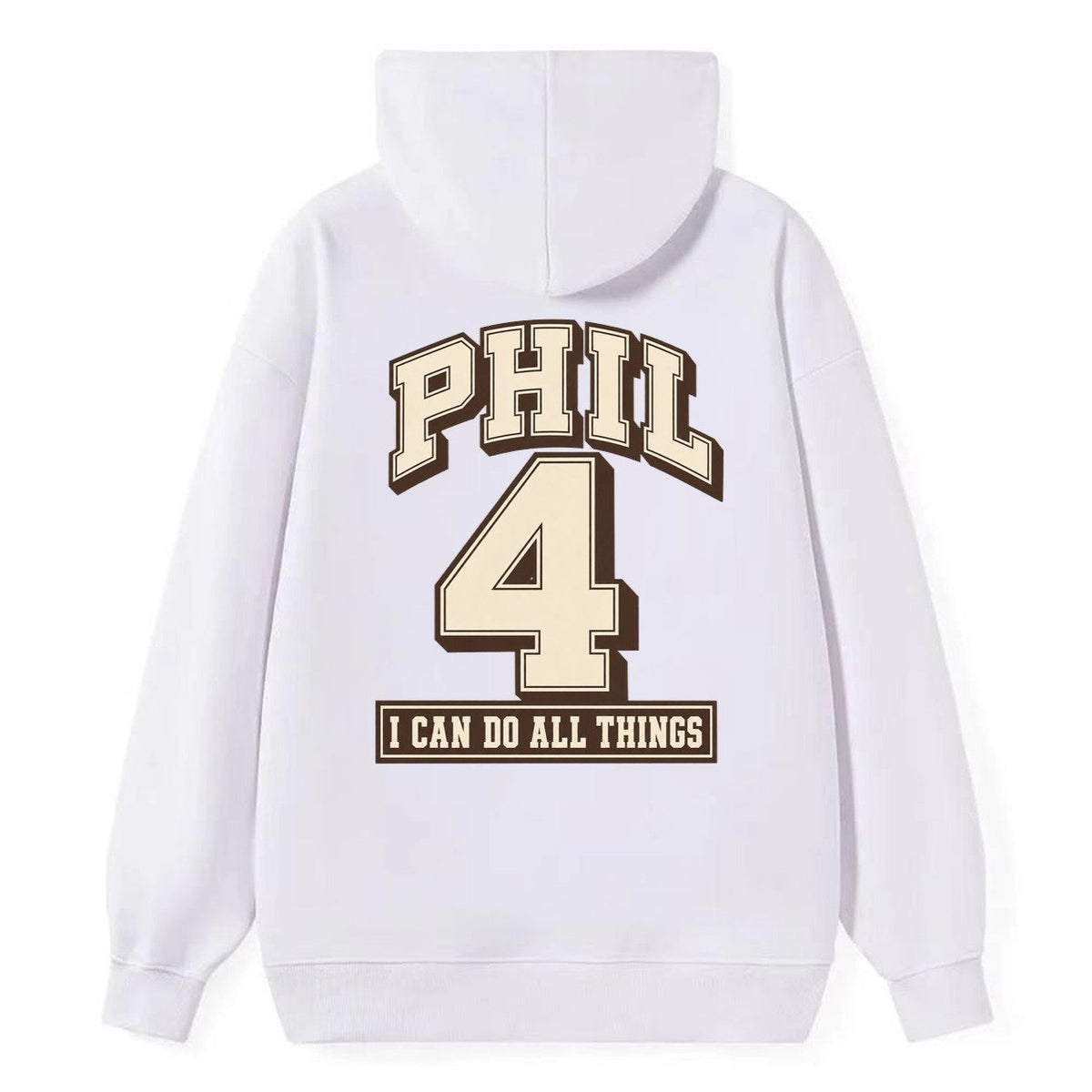 Philippians 4 Varsity Chapel Varsity Classic Pullover Hoodie – White