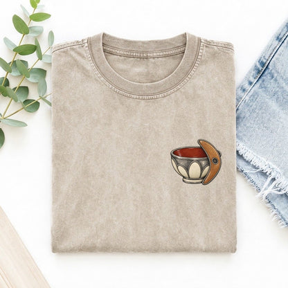 Potter Rib And Bowl Keepsake Emblem Left Chest Vintage T-shirt – Off White