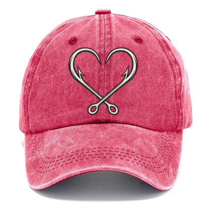 Hook Heart Fishing Elegant Classic Cap – Pomegranate Blush