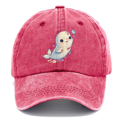 Beluga Whale Bubble Rise Sea Sprite Classic Cap – Pomegranate Blush