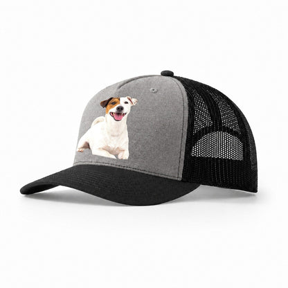 Jack Russell Terrier Dog Trucker Hat – Grey-Black