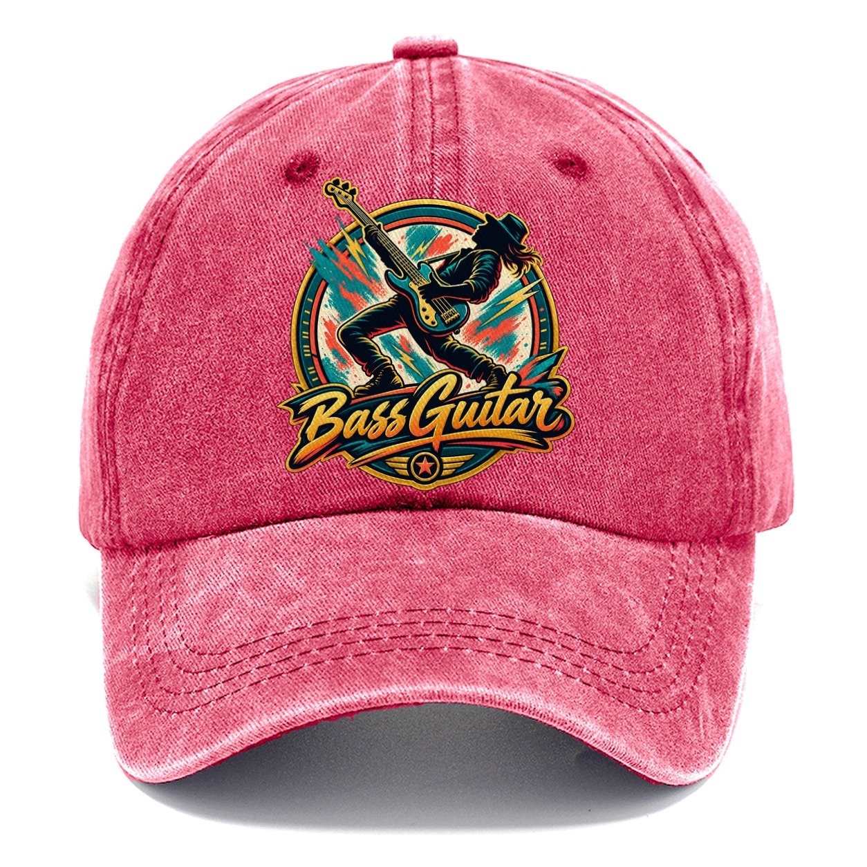 Bass Guitar Crest Music Instruments Classic Cap – Pomegranate Blush