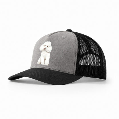 Poodle Trucker Hat – Grey-Black