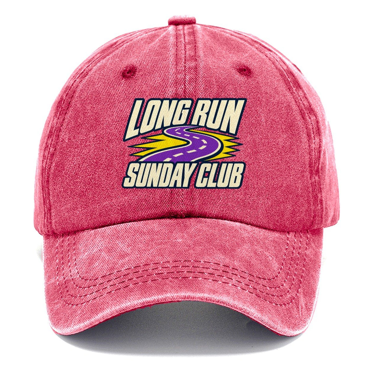 Long Run Sunday Club 90S Running Clubs Classic Cap – Pomegranate Blush
