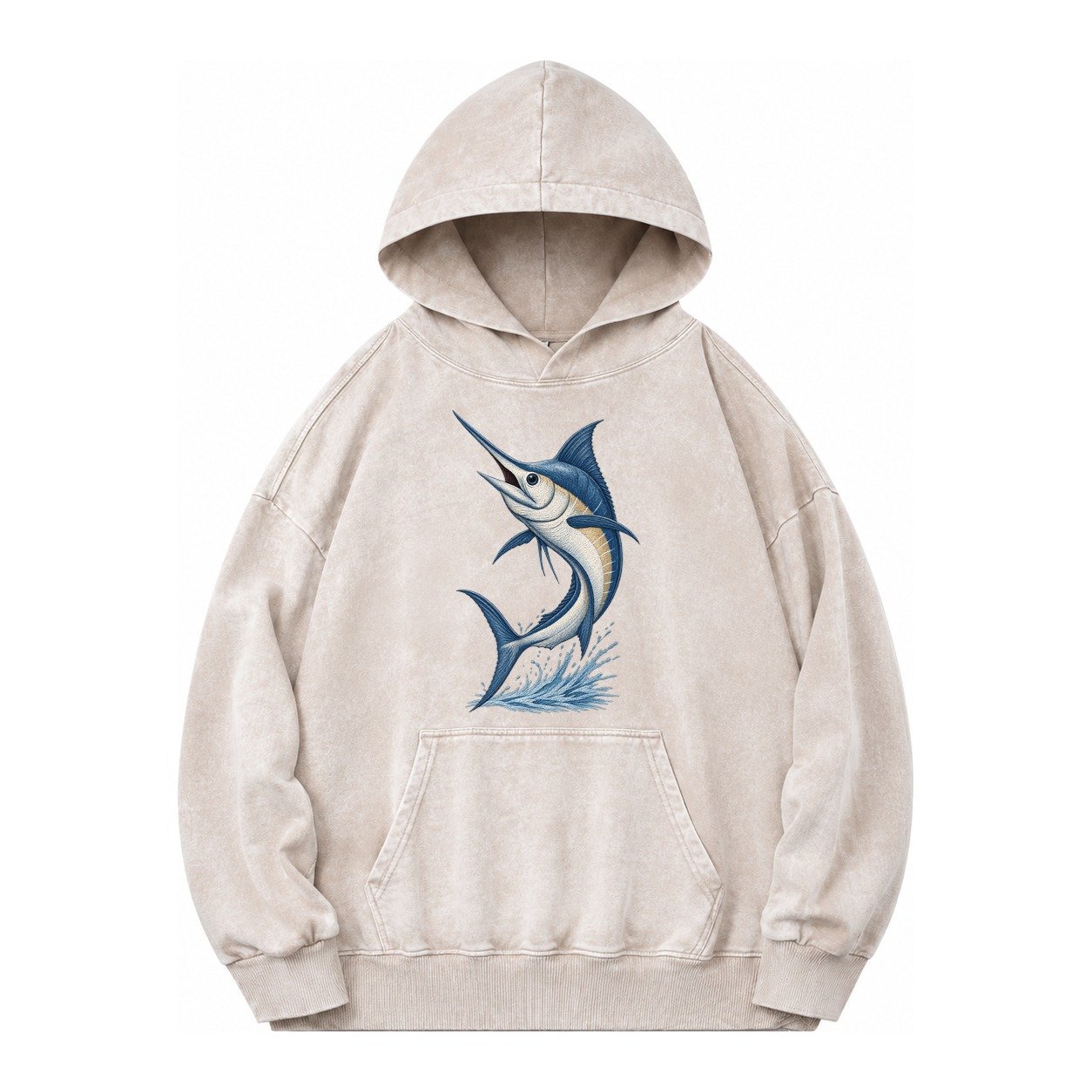 Marlins Majesty Vintage Washed Hoodie – Off White
