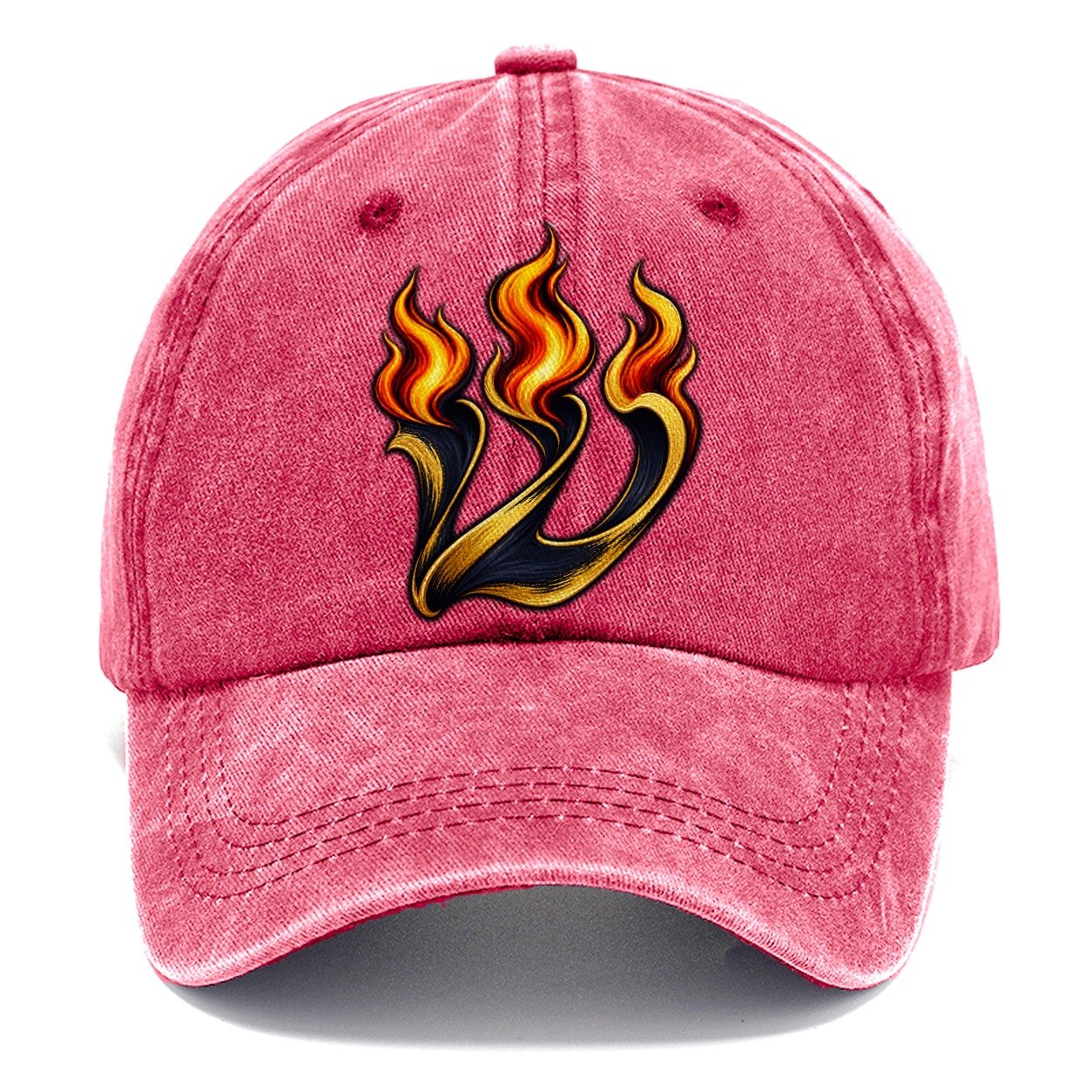 Shin Letter Flame Judaism Heritage Classic Cap – Pomegranate Blush