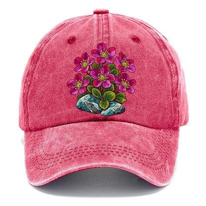 Nunavut Purple Saxifrage Canada Cultural Icons Classic Cap – Pomegranate Blush
