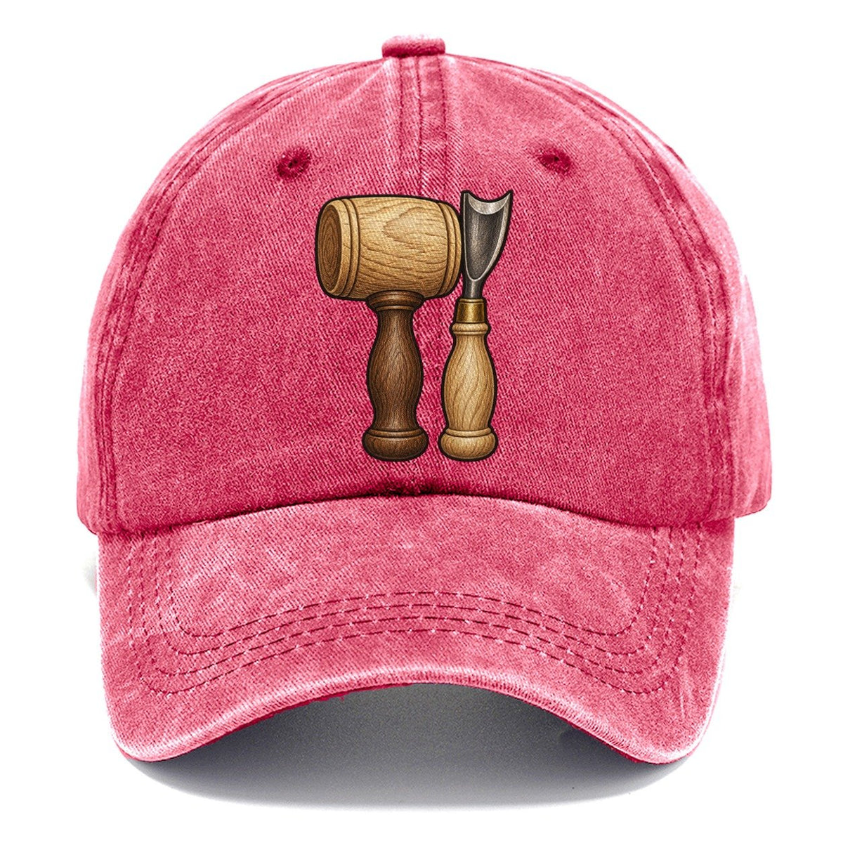 Carvers Mallet And Gouge Woodworking Classic Cap – Pomegranate Blush