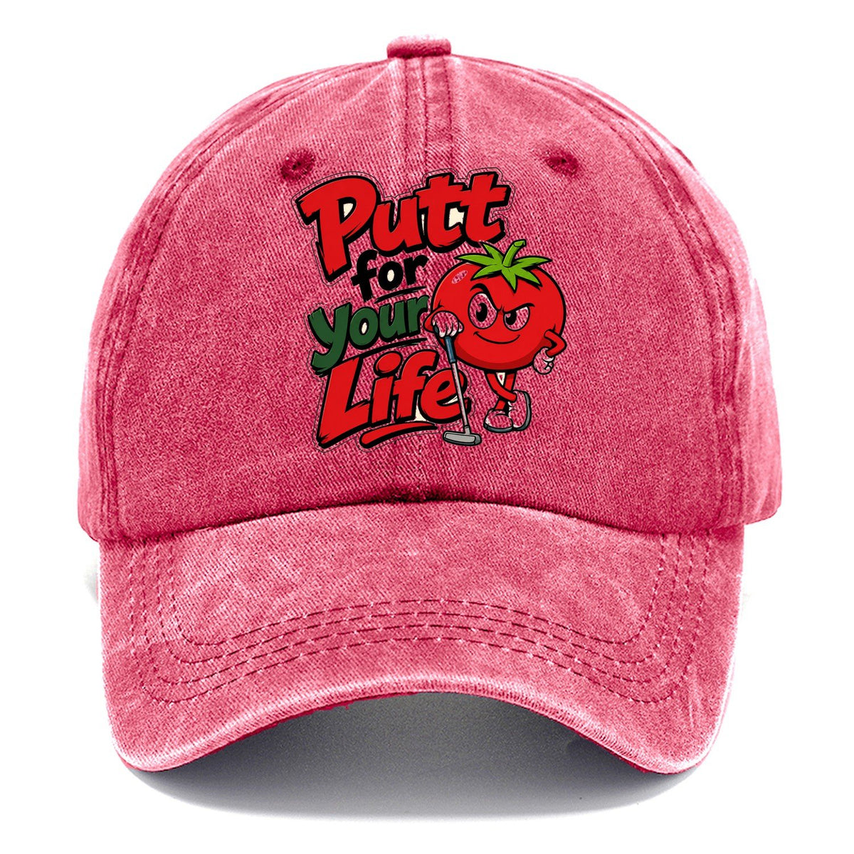 Putt For Your Life Golf Classic Cap – Pomegranate Blush