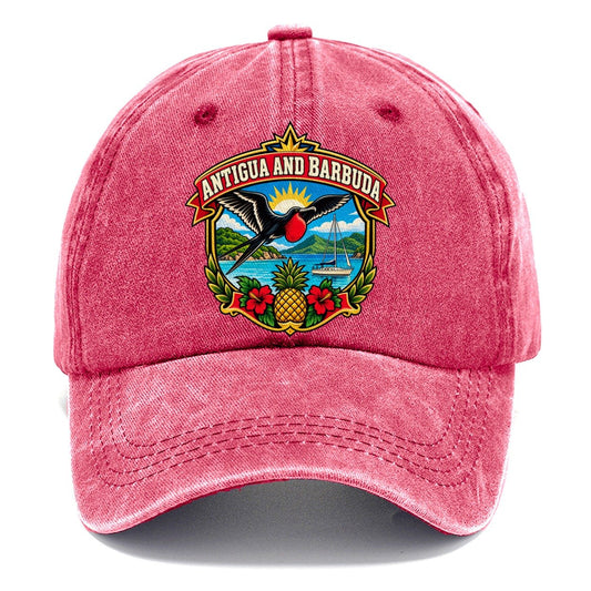 Antigua And Barbuda Retro Badge Country Logos Classic Cap – Pomegranate Blush