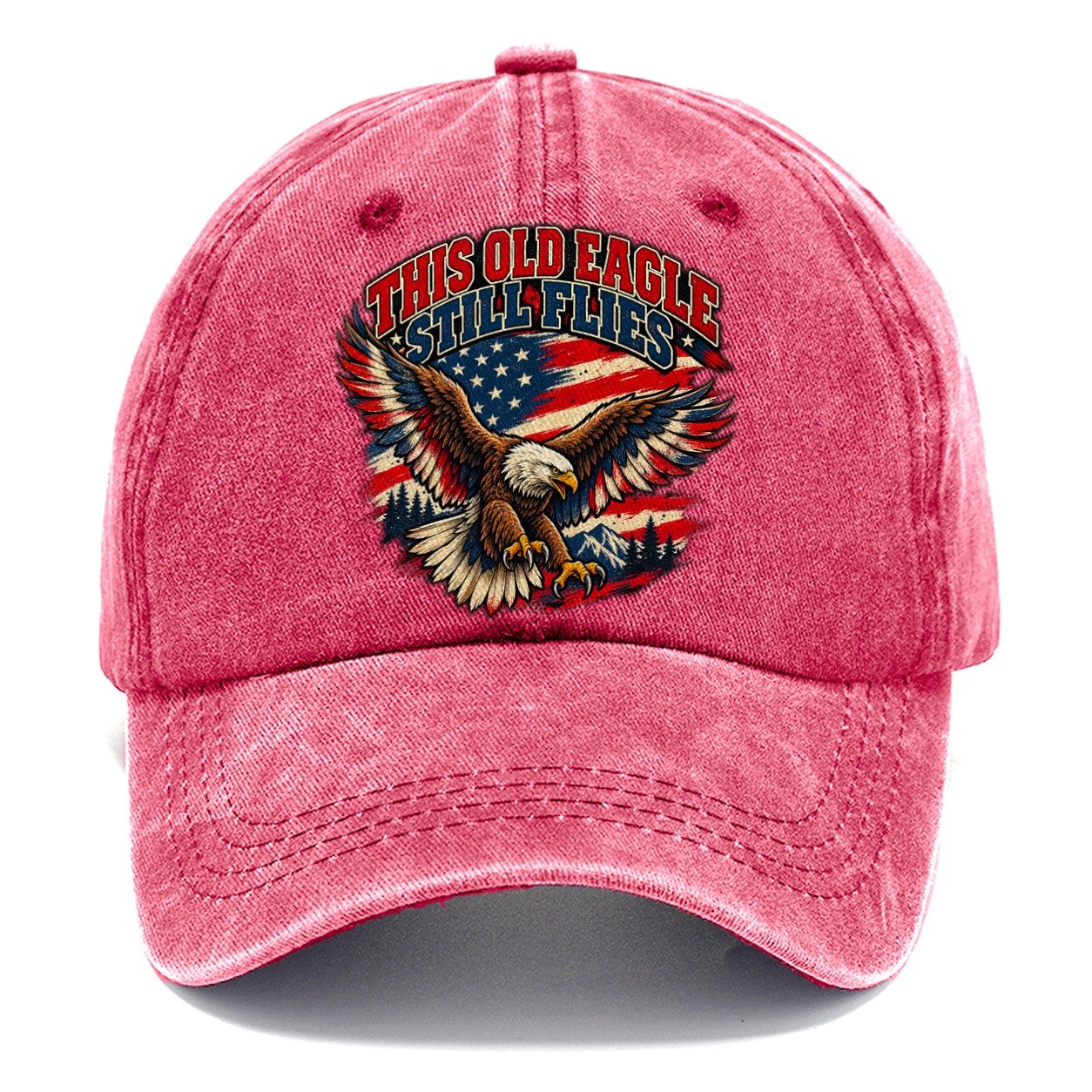 This Old Eagle Still Flies Old Man Strong Classic Cap – Pomegranate Blush