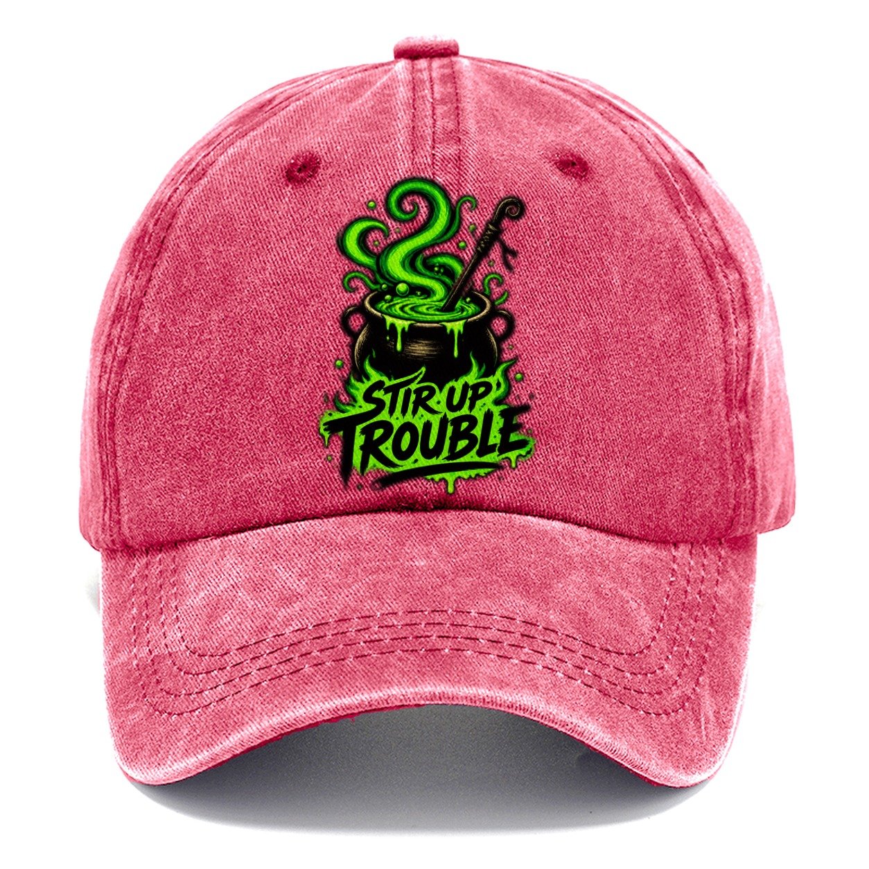 Stir Up Trouble Slogan Witch Magic Classic Cap – Pomegranate Blush