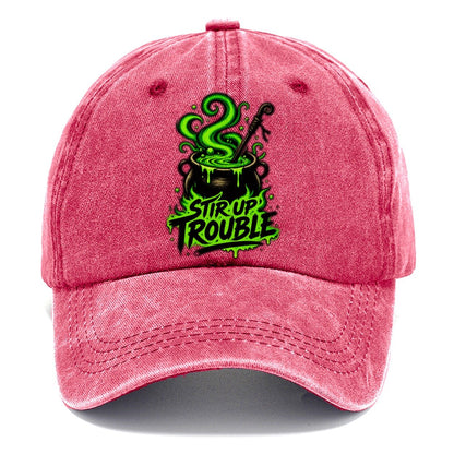 Stir Up Trouble Slogan Witch Magic Classic Cap – Pomegranate Blush