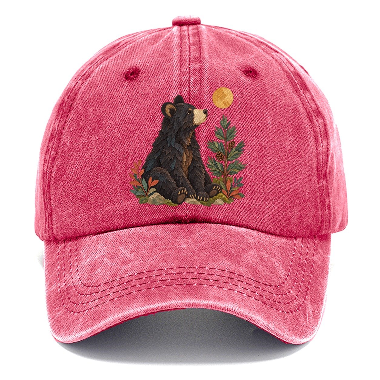 Small Bear Pine Moon Gentle Wild Classic Cap – Pomegranate Blush