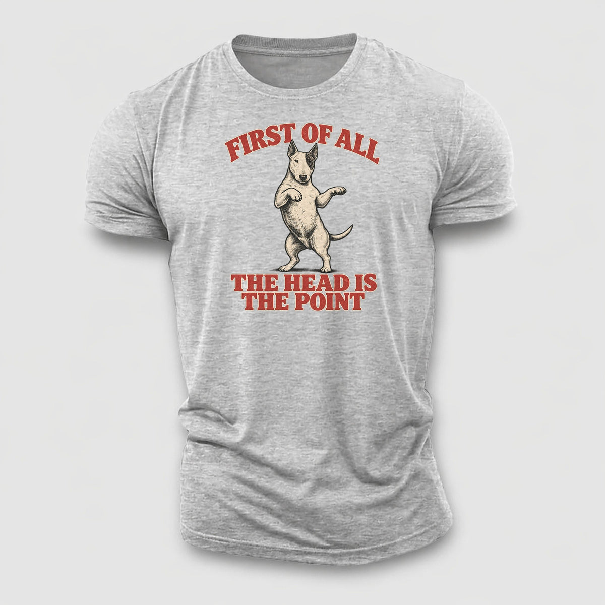 Bull Terrier Dog Declarations Cotton T-Shirt – Sport Grey